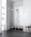 Kermi Pendel-Faltt&uuml;r Liga 2T4 1450x2000, silber hochglanz, ESG klar, LI2T414520VAK