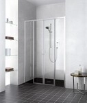 Kermi Gleitt&uuml;r Liga D4B 1200x2000, silber hochglanz, ESG klar, LID4B12020VAK