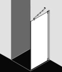 Kermi Seitenwand Raya TOR 1200x2000, silber mattglanz, ESG klar mit KermiClean,