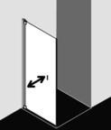 Kermi Seitenwand Raya TBR 0900x2000, silber hochglanz, ESG klar, RATBR09020VAK