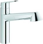 GROHE EH-SPT-Batterie Eurodisc C 32257 flacher Auslauf Sp&uuml;lbrause auszb. chrom