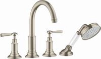 Hansgrohe 4-Loch Wannenarmatur Axor Montreux F-Set f.Wannenrand BN m.Hebelgriffen,