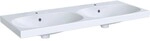 Geberit Acanto Doppelwaschtisch, 1200x480mm m. zwei Hl., m. &Uuml;berlauf, weiss,