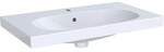 Geberit Acanto Waschtisch Compact, 750x420mm mit Hahnloch, m. &Uuml;berlauf, weiss,