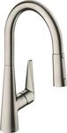 Hansgrohe Sp&uuml;ltischmischer Talis S 200 edelstahl-optik mit Ausziehbrause, 72813800