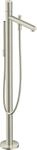 Hansgrohe Wannenmischer Axor Uno Fertigset Zerogriff zur Bodenmontage Brushed Nickel,