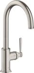 Hansgrohe Sp&uuml;ltischmischer Axor Montreux Schwenkauslauf edelstahl-optik, 16580800