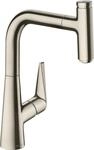 Hansgrohe Sp&uuml;ltischmischer Talis Select S 220 edelstahl-optik mit Ausziehauslauf,