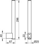Keuco Ersatzrollh. Plan 14963, doppelt Edelstahl, 14963070002 14963070002