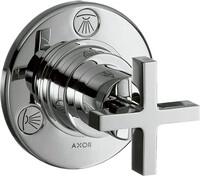 Hansgrohe Vierwegeumstellung Axor Citterio F-Set Quattro/Trio chrom mit Kreuzgriff,