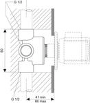 Ideal Standard Unterputz-Bausatz 1 f&uuml;r 4/3 Wegeumstellung A2391NU