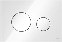 Tece loop WC-Bet&auml;tigungsplatte Zweimengen Glas wei&szlig; glzd. Tasten wei&szlig; glzd.,