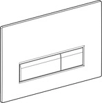 Geberit 242601SI1, Geberit Bet&auml;tigungsplatte Sigma40, f&uuml;r 2-Mengen-Sp&uuml;lung Glas