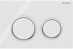 Geberit Kappa21 Bet&auml;tigungsplatte f&uuml;r 2-Mengen-Sp&uuml;lung Platte=wei&szlig; / Ring=glanz /