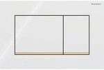 Geberit Bet&auml;tigungsplatte Sigma30, f&uuml;r 2-Mengen-Sp&uuml;lung wei&szlig; / vergoldet / wei&szlig;,
