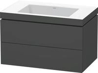 Duravit L-Cube c-bonded Set wandh&auml;ngend Graphit Matt 800x480x500 mm - LC6927N4949
