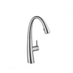 KWC Hebelmischer ZOE Auszieh Umstellbrause, A215, decor steel 122931