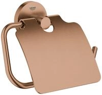 GROHE WC-Papierhalter Essentials 40367 mit Deckel warm sunset geb&uuml;rstet, 40367DL1