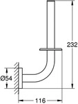 GROHE Reservepapierhalter Essentials 40385 Wandmontage hard graphite, 40385A01