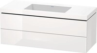 Duravit L-Cube c-bonded Set wandh&auml;ngend Wei&szlig; Hochglanz 1200x480x500 mm -