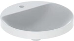 Geberit VariForm Einbauwaschtisch, rund mit Hahnlochbank, d:48cm, ohne &Uuml;berlauf,