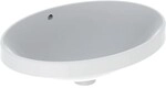 Geberit VariForm Einbauwaschtisch, oval 55x40cm, ohne Hahnloch, mit &Uuml;berlauf,