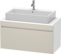 Duravit DuraStyle Konsolenwaschtischunterbau wandh&auml;ngend Taupe & Wei&szlig; Matt