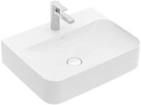 Villeroy & Boch Waschtisch Finion 4168 600x470mm, 1-Loch, verd mit &Uuml;berlauf, Stone