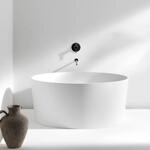 LAUFEN Badewanne VAL 130x130x55cm Minerwerkstoff (Sentec) freistehend rund wei&szlig;