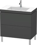 Duravit L-Cube c-bonded Set bodenstehend Graphit Matt 800x480x698 mm -...