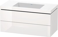 Duravit L-Cube c-bonded Set wandh&auml;ngend Wei&szlig; Hochglanz 1000x480x500 mm -