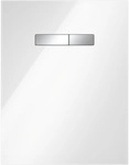 Tece lux Bet&auml;tigungsglasplatte manuell Glas wei&szlig; gl&auml;nzend,Tasten Chrom gl&auml;nzend,