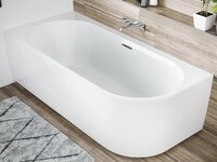 Riho wandstehende Badewanne Desire Corner 184x84 cm, Rechts, B087001005 B087001005