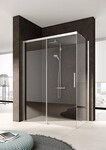 Kermi Gleitt&uuml;r Nica D2L 1330x2000, silber hochglanz, ESG klar, NID2L13320VAK