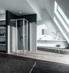 Kermi Eck-Halbteil links Liga C2L 1030x2000, silber mattglanz, ESG klar,