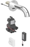 Geberit Waschtischarmatur Piave, Wandmontage mit UP-Funktion Batt. L 17cm mit