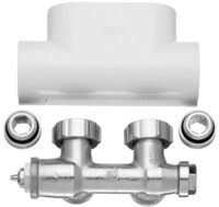 Kermi Ventilhahnblock, E-w Eckform, Blende wei&szlig;, 1 St&uuml;ck/VPM, ZV00410001 ZV00410001
