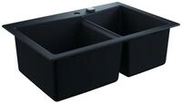 GROHE Kompositsp&uuml;le K700 31657 2 Becken 838x559mm Einbau links granit schwarz,