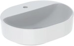 Geberit VariForm Aufsatz-Waschtisch, elliptisch mit Hahnloch, 50x40cm, ohne