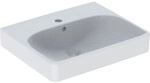 Geberit Smyle Square Handwaschbecken, 50x41cm mit Hahnloch, mit &Uuml;berlauf, KeraTect,