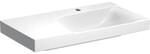 Geberit Xeno2 Waschtisch m. Ablagefl&auml;che links, 90x48cm mit Hahnloch, ohne