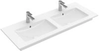 Villeroy & Boch Doppelwaschtisch Venticello, 4111DL01, B: 1300, T: 500mm, Wei&szlig; Alpin