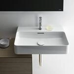 LAUFEN Waschtisch VAL 550x420, 1 Hahnloch mittig, mit &Uuml;berlauf, wei&szlig;, 81028.2,