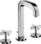 Hansgrohe 3-Loch Waschtischarmatur Axor Citterio chrom mit Kreuzgriffen, 39133000