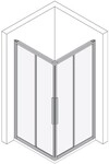 Koralle Eckdusche myDay ESF2 90/80, VB029S2220AP1 VB029S2220AP1