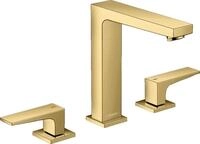 Hansgrohe 3-Loch Waschtischarmatur 160 Metropol Polished Gold-Optik, 32515990