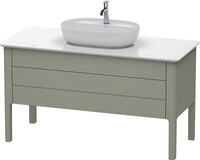 Duravit Luv Konsolenwaschtischunterbau bodenstehend Stein Grau Seidenmatt