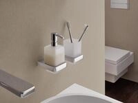 emco trend Seifenspender Glasteil satiniert, Kunststoffpumpe, chrom, 022100100
