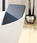 Hoesch R&uuml;ckenlehne 676x360 mm aus Polyethuran f&uuml;r Badewanne Namur 69194 schwarz
