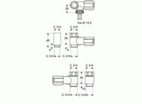 Schell NA-Ventil COMFORT mit RFV 3/4"chrom f&uuml;r Wandbatterien Anschlu&szlig; li 033440699